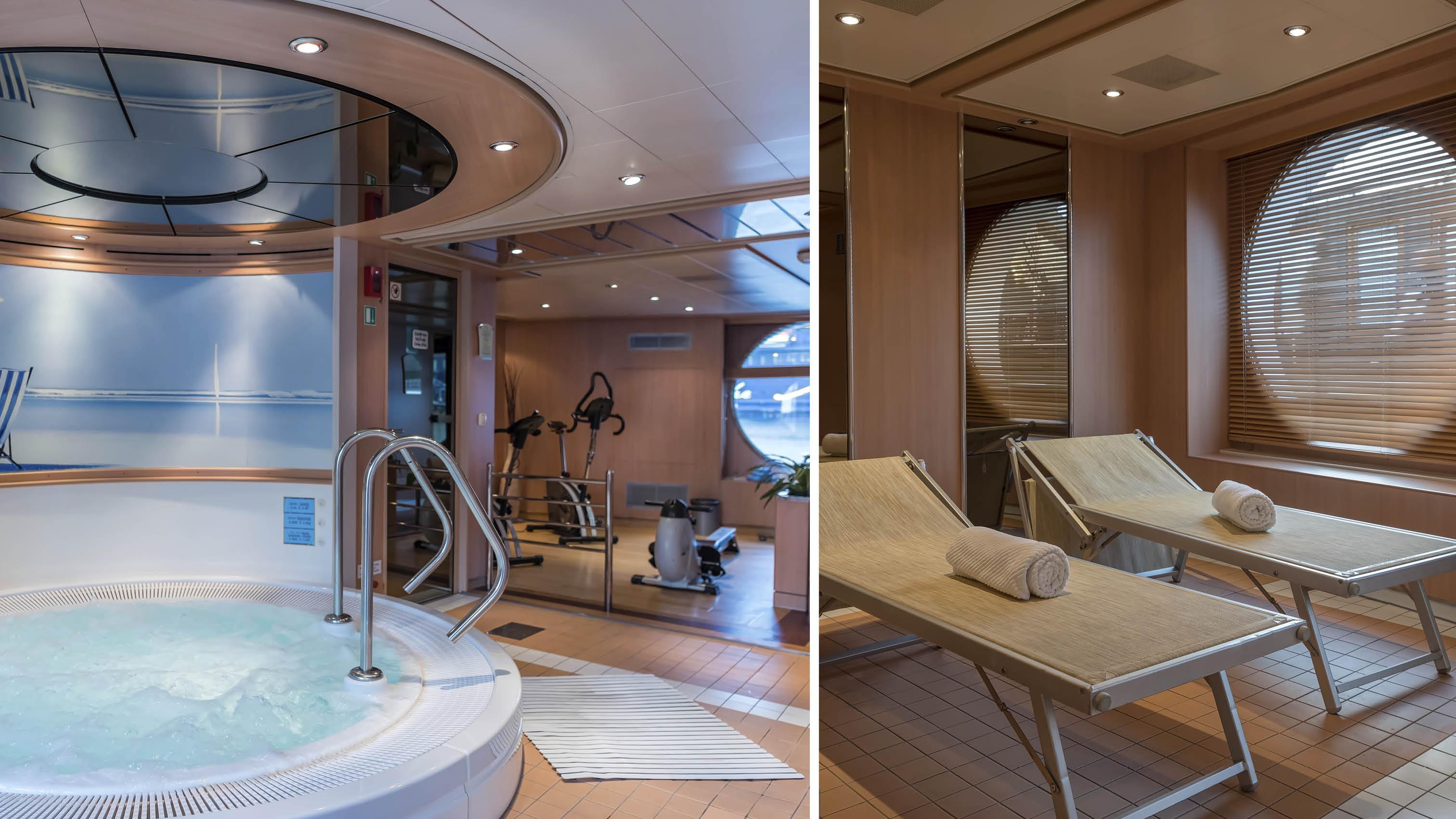 Wellness område på MS Bellejour